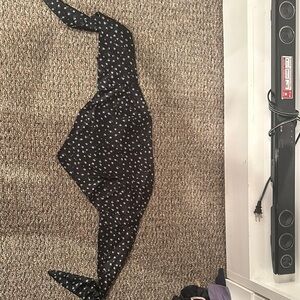 Strapless Black bandana top with blue flowers